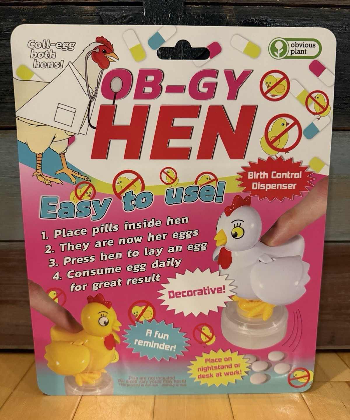 Obvious Plant OB-GY HEN Birth Control Dispenser Figure Internet Meme Art Toy 600