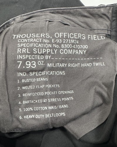 RRL Double RL Officer Fit Field Trouser Trim Cut Chino Pants Mens Sz 32x30 *NEW* - Picture 6 of 6