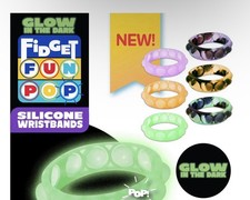 Glow in The Dark Fidget Pop Bracelet - 24 Pieces Per Pac Wholesale Price