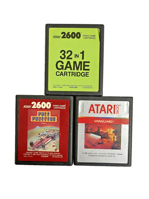 Atari 2600 Bundle: Vanguard, 32in1, Pole Position   3x Kult Spiele Retro