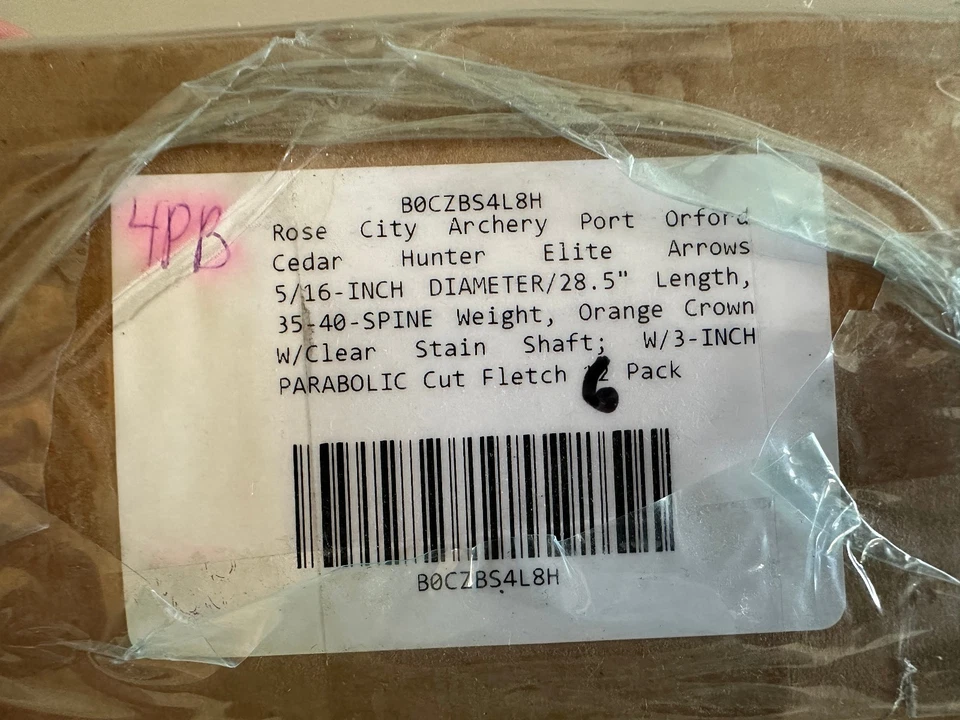 (12) Rose City PO Cedar HUNTER ELITE 3S 5/16" PAINTED/MATCHED 35-40# Arrows [v1] - Image 2 of 4