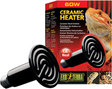 'S Ceramic Heater - 60 W Lamp Pack for Reptile Heat, Ceramic Emitter with 150-Wa