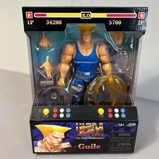 Jada Toys Ultra Street Fighter II Guile Player 2 Blue Exclusive Action Figure