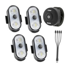 Wireless LED Lights for Car 4PCS- Button and Remote Control Interior 4pcs