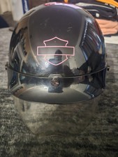 Medio casco negro Harley-Davidson DOT para mujer talla S 55-56