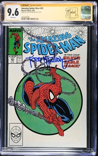 AMAZING SPIDER-MAN #301 CGC 9.6 SS TODD MCFARLANE SIGNED CUSTOM LABEL FULL SIG