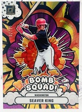 2025 Panini Donruss Bomb Squad 2/15 Seaver King Purple Laser Rookie