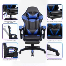 Gaming Chair Video Game Chair for Adult w/Footrest Ergonomic Computer Desk Chair