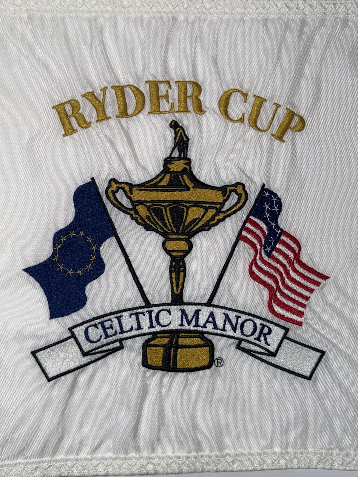 Rory Mcilroy signed 2010 Ryder Cup Flag Celtic Manor golf psa dna loa view 8