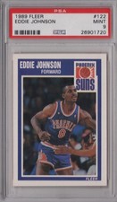 Eddie Johnson 1989 Fleer PSA 9 Mint Graded Card Phoenix Suns #122