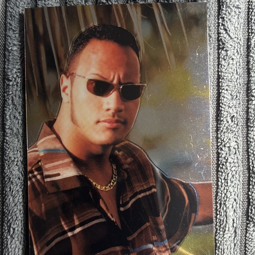 1999 WWE SmackDown! Chromium Edition The Rock #68 Photo Shoot Trading Card