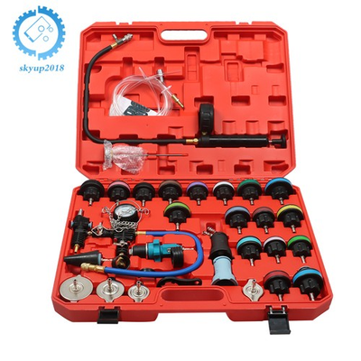 #ad 33pcs New Radiator Pressure Tester Vacuum Type Cooling Purge System Refill Kit $59.89