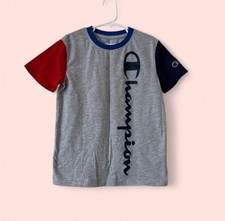 Boys Small 6/7 Champion Short Sleeve Colorblock T-Shirt Athletic Activewear Play