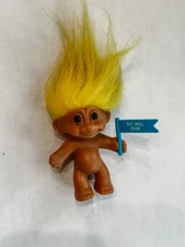 90’s Yellow Hair  Troll 3” Get Well Soon