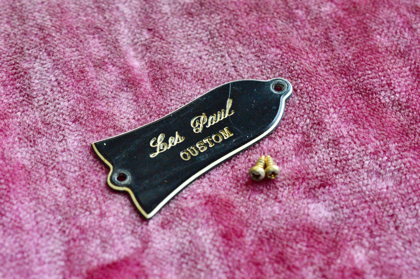 Vintage 1968 - 1969 Gibson Les Paul Custom Black Beauty Truss Rod Cover