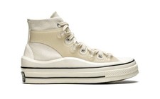 Image of Converse X Kim Jones Chuck 70 Utility Wave Hi ‘Natural’ Sneakers - UK4 - New