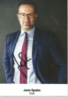 Jens Spahn Politiker handsigniert