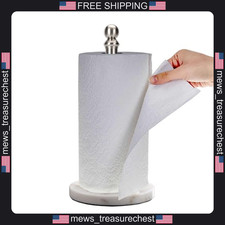 Stainless Steel Paper Towel Holder with Marble Base for Kitchen Bathroom