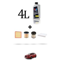 Hoffcar Wartungskit 4 Filter Und 4L ÖL FüR Opel Astra K 1.5 77KW Ab 2019