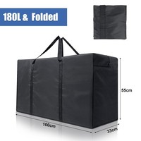 Aufbewahrungstasche 180L Schwarz 600D Oxford Wasserdicht Umzugstasche 100X55X33