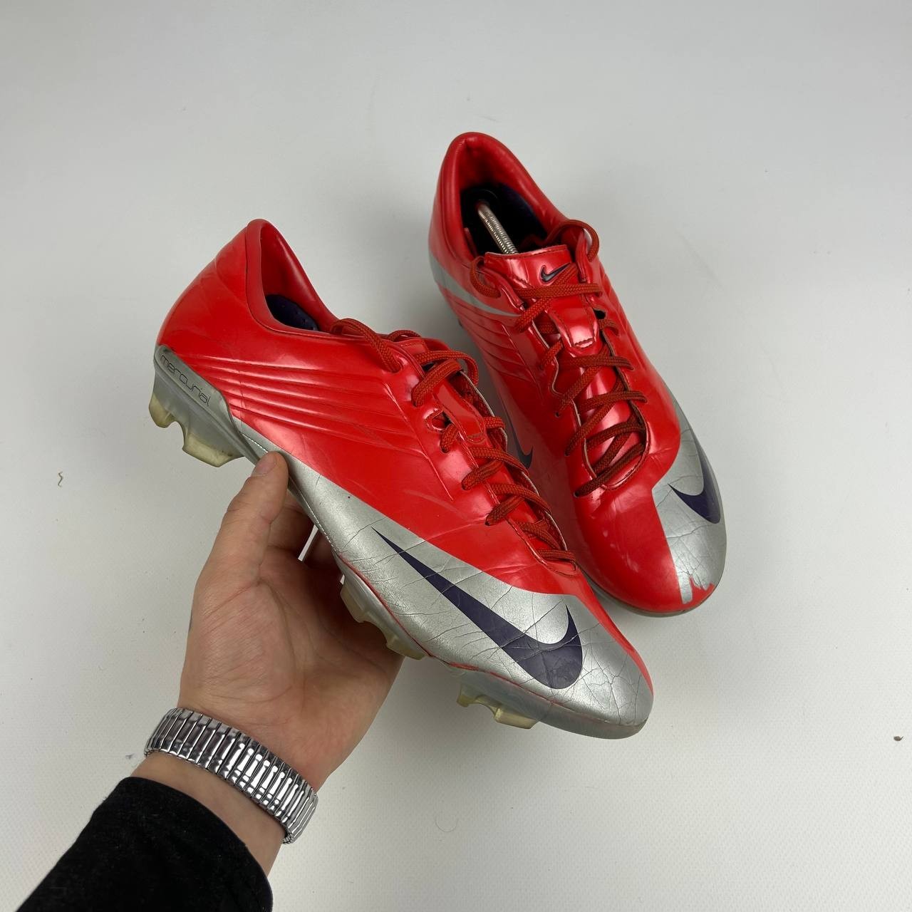 Nike Mercurial Vapor Talaria V FG Red/silver Professional Football Soccer US 11