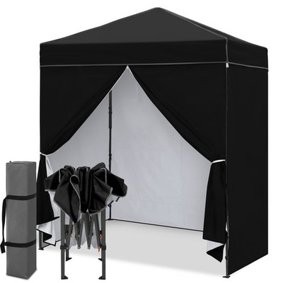 EAGLE PEAK Instant Pop Up Canopy with Adjustable Sun Wall 6x4 with 4 Sidewalls
