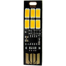 6-LED USB Portable Keychain Lamp with Touch Dimming 1W 3000K 6000K