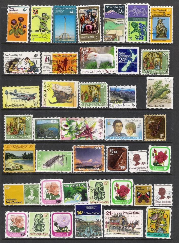 New Zealand 1972 - 1990, Scott's #500 - #988, 117 Stamps, 3 Pages, Cat$45+ - Image 3 of 3