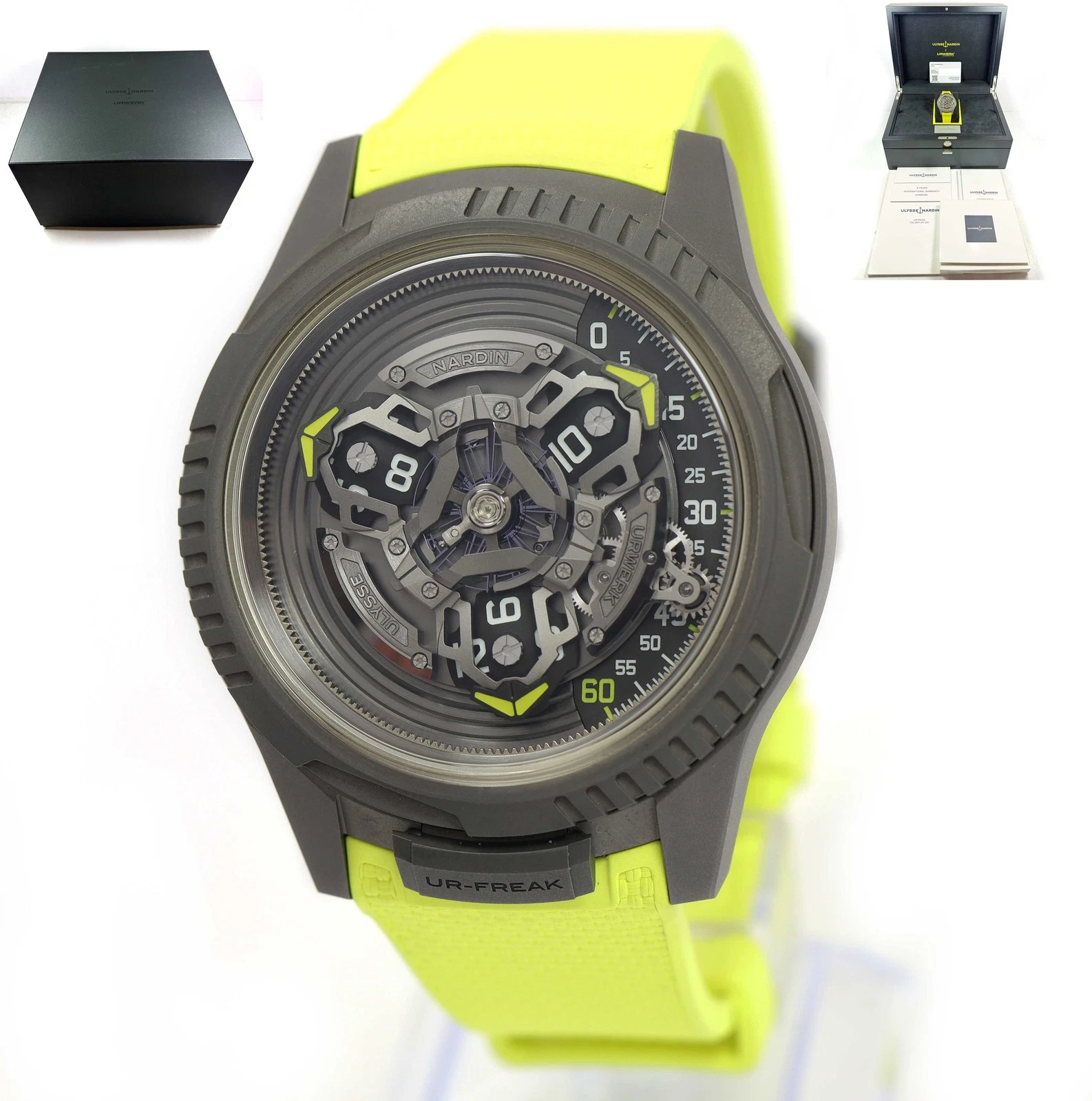 Ulysse Nardin — New Ulysse Nardin Ur-Freak 2413-500LE-2A-UR/3B 44MM Titanium Box Papers