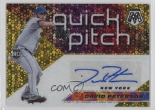 2021 Panini Mosaic Quick Pitch Gold Prizm 9/10 David Peterson #QPA-DP Auto 13hc