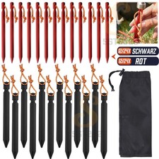 12/24 Zelt-Heringe aus Alu-lange und robustes Erdnägel mit Y-Profil für Camping