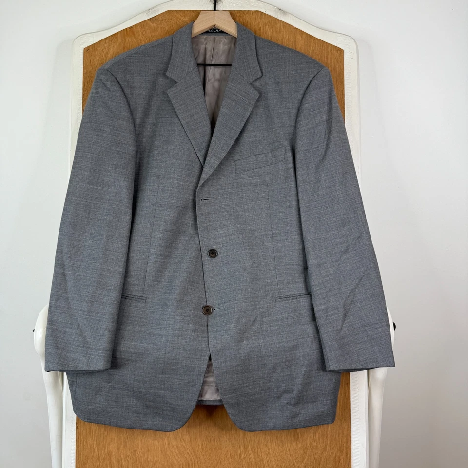 Hugo Boss Suit Mens 44L Gray 3 Button Einstein Sigma Wool Pants 38x30 Pleated - Image 2 of 4