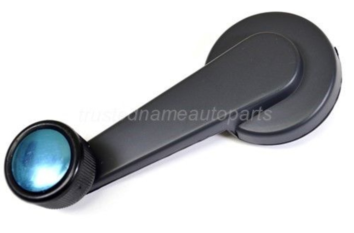fits 1995 to 2000 Chevrolet C2500 Window Crank Handle Gray Lever Black Knob