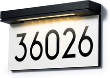 House Numbers for outside Solar Powered, Address Plaques for House, LED Illumina
