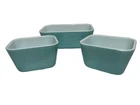 3 PC Vintage Pyrex Refrigerator Dish Turquoise 0501/0502 No Lids
