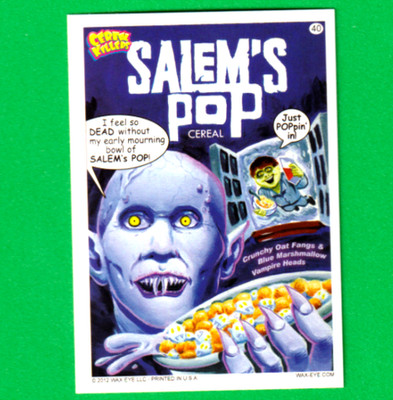 2012 Wax-Eye Cereal Killers 2nd Series ''SALEM'S POP'' #40 Sticker Card