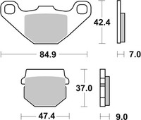 BremsbeläGe Brembo StraßE Kohle-Keramik - 07KA0717