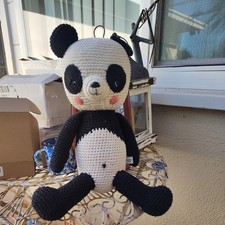 Handmade Crochet Panda Toy Amigurumi Cute Gift for Kids  Collrctors