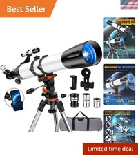 Telescope for Adults Kids High Powered 90mm Aperture 800mm Refractor with Tripod