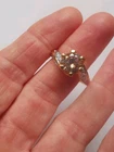 Gold Tone CZ Costume Ring, Size S. R99