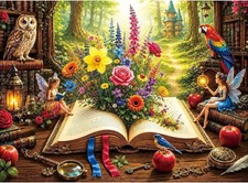 300 Piece Jigsaw Puzzle for Kids  Adults   Magical Fantasy Garden Scene with...
