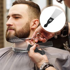 2 Pcs Stainless-steel Comb Haircutting Combs Professional Needle Wide