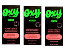 OXY Acne Medication Rapid Spot Treatment Maximum Action, 1 Ounce Value Pack of