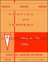 1965 Pontiac Chromleisten Teil Buch GTO Bonneville Grand Prix Catalina Tempest