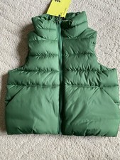 All in Motion Puffer Vest Boys Kid s XS Green Zip Up New