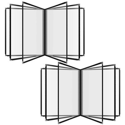 2PCS 8.5 x 11 Inch Menu Covers 6 Page 12 View, Transparent Restaurant Menu Ho...