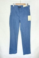 NWT NYDJ Bailey Relaxed Pull On Blue Jeans Size 4 