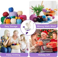 Yarn Ball Winder, Hand Operated Purple Ball Winders for Yarn, Yarn Winder wit...