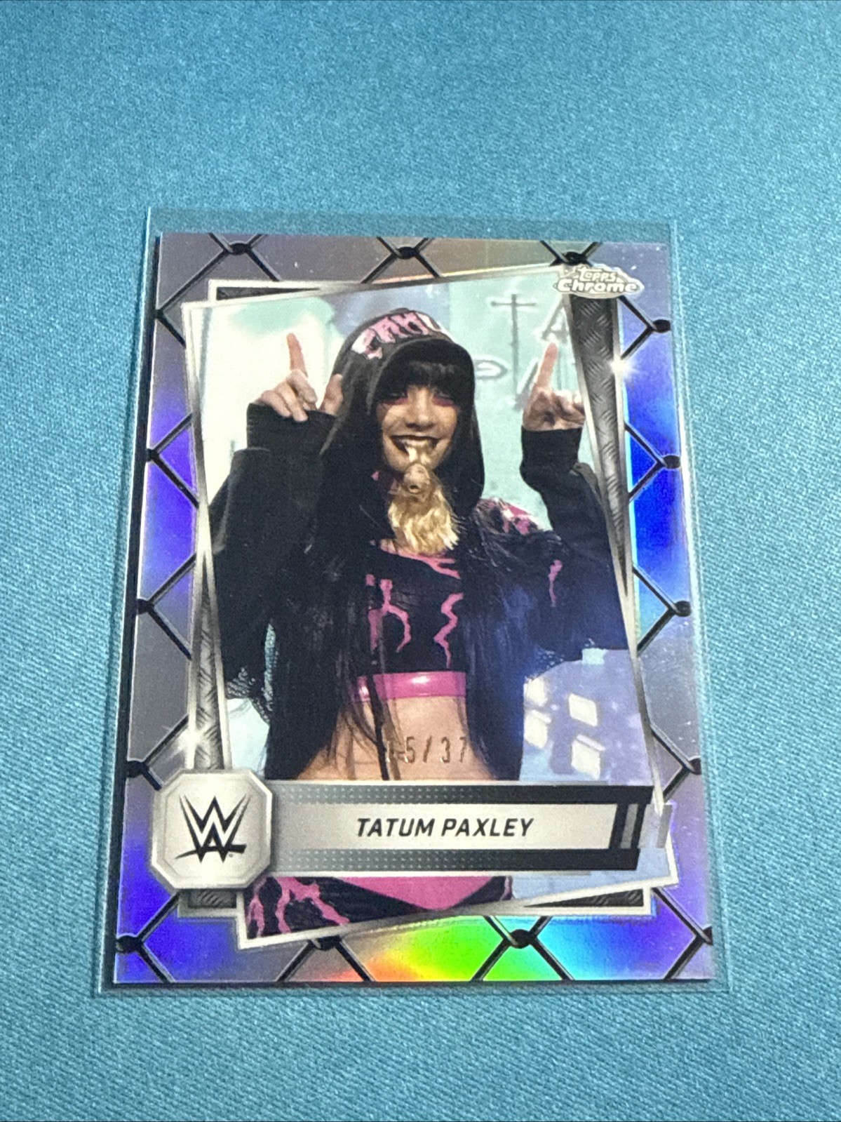 TATUM PAXLEY 2025 Topps Chrome STEEL CAGE REFRACTOR /37 SSP #105