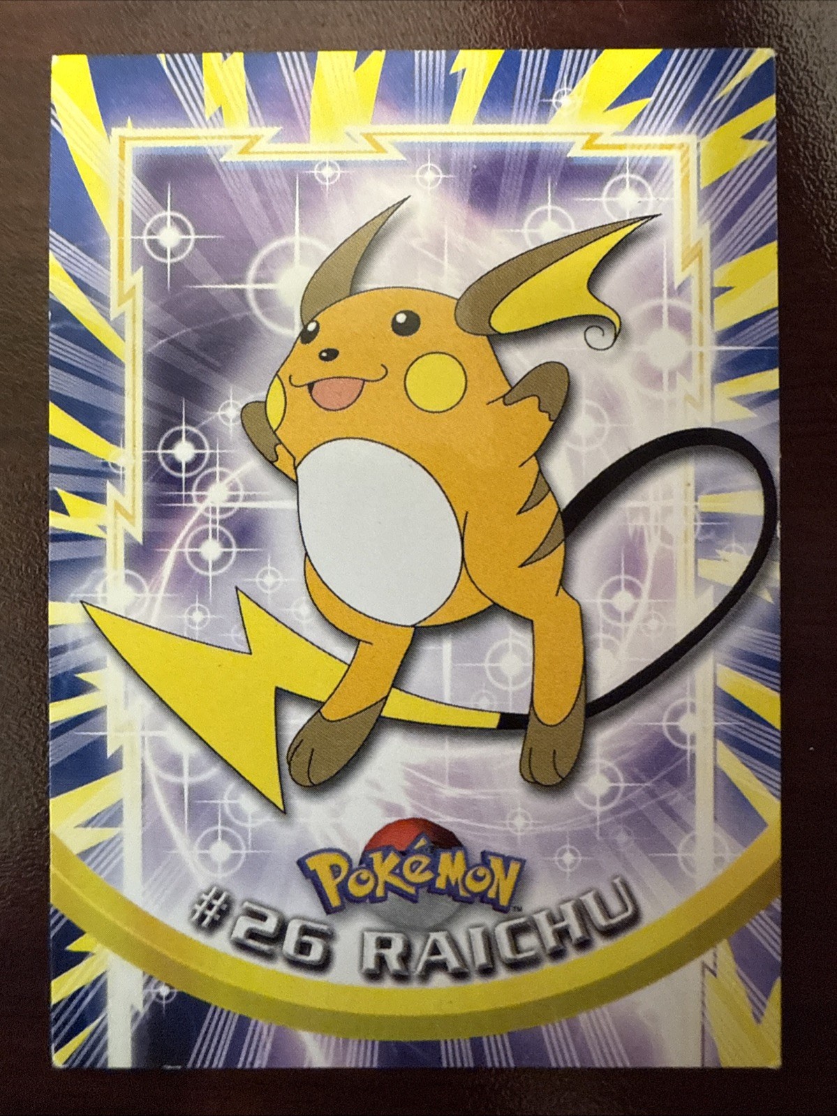 Pokemon Card - Raichu #26 - Topps Series 1 - Red Logo